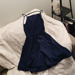 Open back mini dress